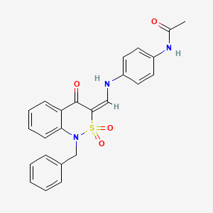 (E)-N-(4-(((1-benzyl-2,2-dioxido-4-oxo-1H-benzo[c][1,2]thiazin-3(4H)-ylidene)methyl)amino)phenyl)acetamide