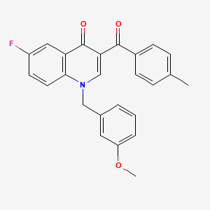 molecular formula C25H20FNO3 B2670093 6-Fluoro-1-[(3-methoxyphenyl)methyl]-3-(4-methylbenzoyl)-1,4-dihydroquinolin-4-one CAS No. 866348-98-3