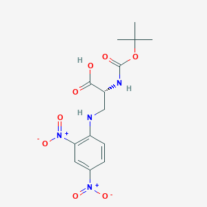 molecular formula C14H18N4O8 B2670094 Boc-d-dap(dnp)-oh CAS No. 1263045-94-8