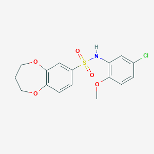 N-(5-chloro-2-methoxyphenyl)-3,4-dihydro-2H-1,5-benzodioxepine-7-sulfonamide