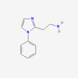 molecular formula C11H13N3 B2670098 2-(1-Phenyl-1H-imidazol-2-YL)ethan-1-amine CAS No. 1368696-75-6