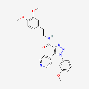 molecular formula C25H25N5O4 B2670101 N-[2-(3,4-二甲氧基苯基)乙基]-1-(3-甲氧基苯基)-5-(吡啶-4-基)-1H-1,2,3-三唑-4-甲酰胺 CAS No. 1326896-36-9