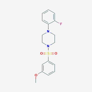 molecular formula C17H19FN2O3S B2670107 1-(2-氟苯基)-4-(3-甲氧基苯基磺酰基)哌嗪 CAS No. 670272-36-3
