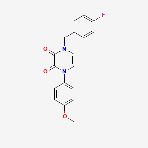 molecular formula C19H17FN2O3 B2670112 1-(4-ethoxyphenyl)-4-(4-fluorobenzyl)pyrazine-2,3(1H,4H)-dione CAS No. 1207037-11-3