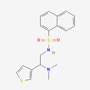molecular formula C18H20N2O2S2 B2670118 N-(2-(dimethylamino)-2-(thiophen-3-yl)ethyl)naphthalene-1-sulfonamide CAS No. 946356-61-2