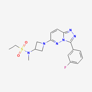 molecular formula C17H19FN6O2S B2670121 N-[1-[3-(3-Fluorophenyl)-[1,2,4]triazolo[4,3-b]pyridazin-6-yl]azetidin-3-yl]-N-methylethanesulfonamide CAS No. 2380179-47-3