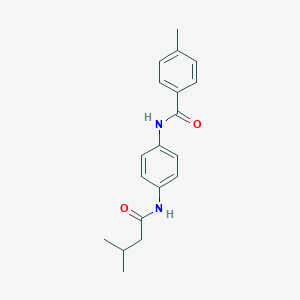 molecular formula C19H22N2O2 B267013 4-methyl-N-{4-[(3-methylbutanoyl)amino]phenyl}benzamide 