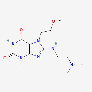 molecular formula C13H22N6O3 B2670130 8-[2-(Dimethylamino)ethylamino]-7-(2-methoxyethyl)-3-methylpurine-2,6-dione CAS No. 626203-88-1
