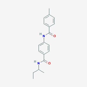 molecular formula C19H22N2O2 B267015 N-{4-[(sec-butylamino)carbonyl]phenyl}-4-methylbenzamide 