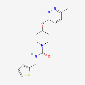 molecular formula C16H20N4O2S B2670150 4-((6-methylpyridazin-3-yl)oxy)-N-(thiophen-2-ylmethyl)piperidine-1-carboxamide CAS No. 1797856-98-4