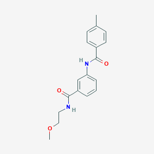 molecular formula C18H20N2O3 B267016 N-(2-methoxyethyl)-3-[(4-methylbenzoyl)amino]benzamide 