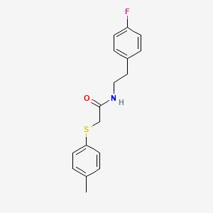 molecular formula C17H18FNOS B2670160 N-[2-(4-fluorophenyl)ethyl]-2-(4-methylphenylthio)acetamide CAS No. 701217-80-3