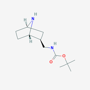 molecular formula C12H22N2O2 B2670164 叔丁基 N-[[1S,2S,4R)-7-氮杂双环[2.2.1]庚烷-2-基]甲基]碳酸叔丁酯 CAS No. 2375247-98-4