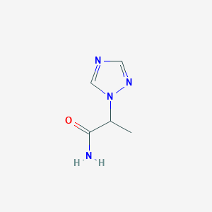 molecular formula C5H8N4O B2670171 2-(1H-1,2,4-triazol-1-yl)propanamide CAS No. 297138-61-5