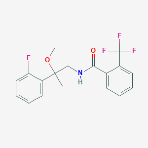 molecular formula C18H17F4NO2 B2670174 N-(2-(2-fluorophenyl)-2-methoxypropyl)-2-(trifluoromethyl)benzamide CAS No. 1796950-80-5