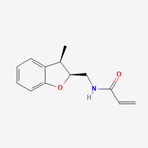 molecular formula C13H15NO2 B2670181 N-[[(2S,3R)-3-Methyl-2,3-dihydro-1-benzofuran-2-yl]methyl]prop-2-enamide CAS No. 2361608-49-1