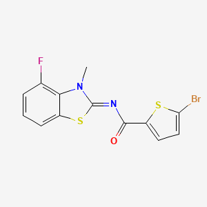 molecular formula C13H8BrFN2OS2 B2670186 (E)-5-bromo-N-(4-fluoro-3-methylbenzo[d]thiazol-2(3H)-ylidene)thiophene-2-carboxamide CAS No. 851079-93-1
