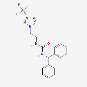 1-benzhydryl-3-(2-(3-(trifluoromethyl)-1H-pyrazol-1-yl)ethyl)urea