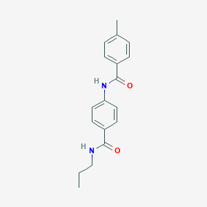 molecular formula C18H20N2O2 B267020 4-methyl-N-[4-(propylcarbamoyl)phenyl]benzamide 