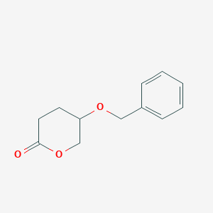 molecular formula C12H14O3 B2670206 5-Phenylmethoxyoxan-2-one CAS No. 852145-78-9