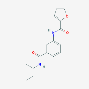 molecular formula C16H18N2O3 B267021 N-{3-[(sec-butylamino)carbonyl]phenyl}-2-furamide 