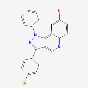 molecular formula C22H13BrFN3 B2670238 3-(4-bromophenyl)-8-fluoro-1-phenyl-1H-pyrazolo[4,3-c]quinoline CAS No. 901228-91-9