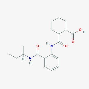 molecular formula C19H26N2O4 B267024 2-{[2-(Butan-2-ylcarbamoyl)phenyl]carbamoyl}cyclohexanecarboxylic acid 