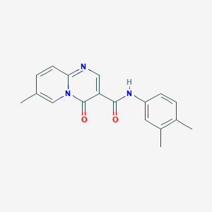 molecular formula C18H17N3O2 B2670249 N-(3,4-dimethylphenyl)-7-methyl-4-oxo-4H-pyrido[1,2-a]pyrimidine-3-carboxamide CAS No. 877649-96-2