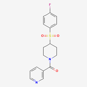 (4-((4-Fluorophenyl)sulfonyl)piperidin-1-yl)(pyridin-3-yl)methanone