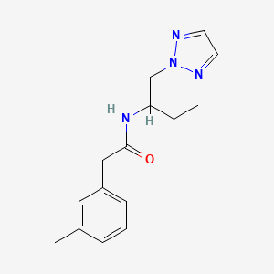 molecular formula C16H22N4O B2670255 N-(3-methyl-1-(2H-1,2,3-triazol-2-yl)butan-2-yl)-2-(m-tolyl)acetamide CAS No. 2034438-76-9