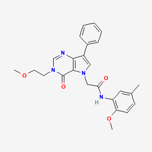 2-[3-(2-methoxyethyl)-4-oxo-7-phenyl-3,4-dihydro-5H-pyrrolo[3,2-d]pyrimidin-5-yl]-N-(2-methoxy-5-methylphenyl)acetamide