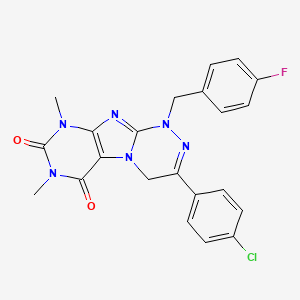 3-(4-chlorophenyl)-1-(4-fluorobenzyl)-7,9-dimethyl-7,9-dihydro-[1,2,4]triazino[3,4-f]purine-6,8(1H,4H)-dione