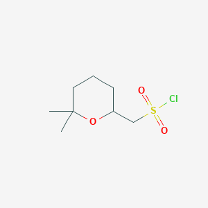 molecular formula C8H15ClO3S B2670262 (6,6-二甲氧氧杂环戊-2-基)甲磺酰氯 CAS No. 1934960-78-7