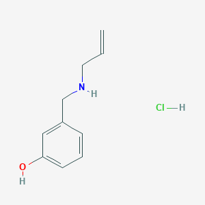 molecular formula C10H14ClNO B2670263 3-{[(Prop-2-en-1-yl)amino]methyl}phenol hydrochloride CAS No. 1240581-92-3