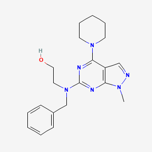 2-(benzyl(1-methyl-4-(piperidin-1-yl)-1H-pyrazolo[3,4-d]pyrimidin-6-yl)amino)ethanol