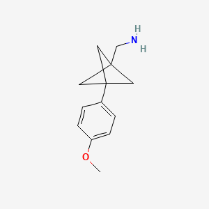 [3-(4-Methoxyphenyl)-1-bicyclo[1.1.1]pentanyl]methanamine