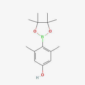 molecular formula C14H21BO3 B2670281 3,5-Dimethyl-4-(4,4,5,5-tetramethyl-1,3,2-dioxaborolan-2-yl)phenol CAS No. 507462-90-0