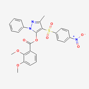 [5-Methyl-4-(4-nitrophenyl)sulfonyl-2-phenylpyrazol-3-yl] 2,3-dimethoxybenzoate