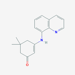 molecular formula C17H18N2O B2670285 5,5-Dimethyl-3-(8-quinolylamino)cyclohex-2-EN-1-one CAS No. 1020251-81-3