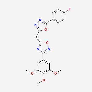 5-{[5-(4-Fluorophenyl)-1,3,4-oxadiazol-2-yl]methyl}-3-(3,4,5-trimethoxyphenyl)-1,2,4-oxadiazole
