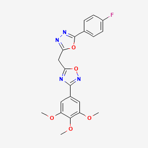 molecular formula C20H17FN4O5 B2670289 5-{[5-(4-氟苯基)-1,3,4-噁二唑-2-基]甲基}-3-(3,4,5-三甲氧基苯基)-1,2,4-噁二唑 CAS No. 1251687-34-9