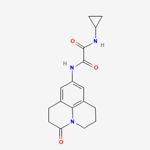 N1-cyclopropyl-N2-(3-oxo-1,2,3,5,6,7-hexahydropyrido[3,2,1-ij]quinolin-9-yl)oxalamide
