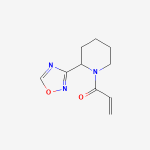molecular formula C10H13N3O2 B2670306 1-[2-(1,2,4-Oxadiazol-3-yl)piperidin-1-yl]prop-2-en-1-one CAS No. 2109513-52-0