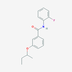 molecular formula C17H18FNO2 B267031 3-sec-butoxy-N-(2-fluorophenyl)benzamide 