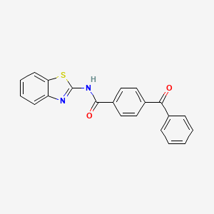 molecular formula C21H14N2O2S B2670311 N-(benzo[d]thiazol-2-yl)-4-benzoylbenzamide CAS No. 302938-12-1