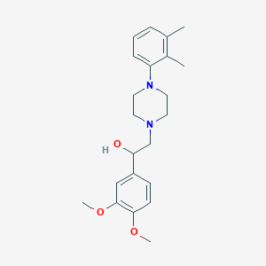 molecular formula C22H30N2O3 B2670322 1-(3,4-Dimethoxyphenyl)-2-(4-(2,3-dimethylphenyl)piperazin-1-yl)ethanol CAS No. 1251627-16-3