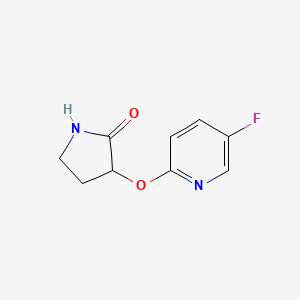 molecular formula C9H9FN2O2 B2670328 3-[(5-Fluoropyridin-2-yl)oxy]pyrrolidin-2-one CAS No. 2201996-14-5