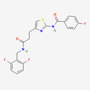 N-(4-(3-((2,6-difluorobenzyl)amino)-3-oxopropyl)thiazol-2-yl)-4-fluorobenzamide