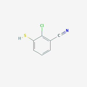 molecular formula C7H4ClNS B2670339 2-氯-3-巯基苯甲腈 CAS No. 1824418-61-2