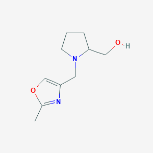 molecular formula C10H16N2O2 B2670340 (1-((2-甲氧噁唑-4-基)甲基)吡咯烷-2-基)甲醇 CAS No. 1880636-92-9